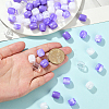 120Pcs 4 Styles ABS Plastic Imitation Pearl European Beads FIND-SC0019-27A-4