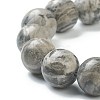 Natural Map Stone Beaded Stretch Bracelets BJEW-A117-E-08-3