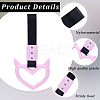 2Pcs ABS Plastic Devil Heart Rear Bumper Warning Handle Ring HJEW-SP0001-51A-6