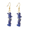 Natural Lapis Lazuli Chip Beaded Dangle Earrings EJEW-JE04788-09-1
