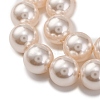 Baking Paint Pearlized Glass Pearl Round Bead Strands PEAR-H019-02D-02-3