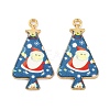 Christmas Theme Rack Plating Alloy Pendants FIND-M020-02H-G-1