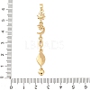 Tassel Brass Micro Pave Clear Cubic Zirconia Big Pendants KK-L271-01G-01-3