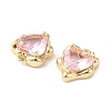 Brass Micro Pave Cubic Zirconia Charms KK-L208-06G-02-3