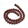Natural Mahogany Obsidian Round Bead Strands G-P072-44-12mm-2