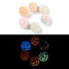 Luminous Polymer Clay Rhinestone Beads CLAY-H003-04-1