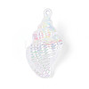 UV Plating Opaque Acrylic Shell Shape Big Pendants SACR-T018-35A-1
