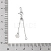 Rhodium Plated 925 Sterling Silver Chain Extenders STER-G036-20P-3