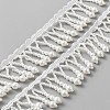 Plastic and Polyester Beaded Trim OCOR-WH0082-501-1