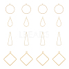 DICOSMETIC 32Pcs 4 Style Brass Pendants KK-DC0002-12-1