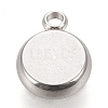 Non-Tarnish 304 Stainless Steel Pendant Cabochon Settings X-STAS-K202-03B-P-2