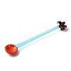 Handmade Glass Fruits Spoons AJEW-A067-01-3