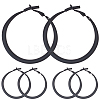 3 Pairs Spray Painted Alloy Hoop Earrings EJEW-SP0001-21A-7