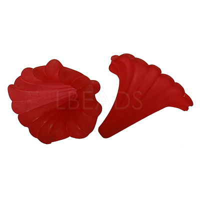 Transparent Frosted Calla Lily Acrylic Beads X-BSF796M-1