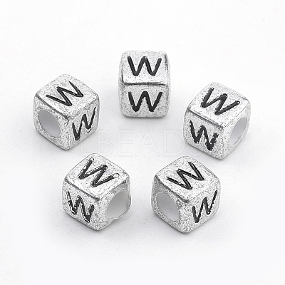 Plated Acrylic Beads PB43C9308-W-1