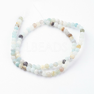 Natural Flower Amazonite Bead Strands G-G735-61-4mm-1