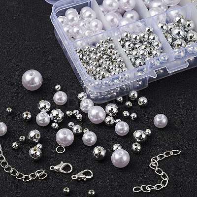 461Pcs Round Beads Kit for DIY Bracelet Making DIY-YW0004-45S-1