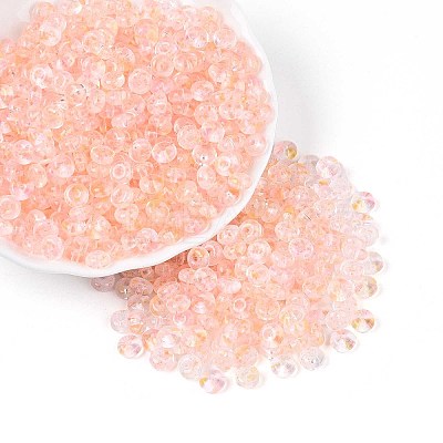 Baking Paint Transparent Glass Beads DGLA-T004-07J-1