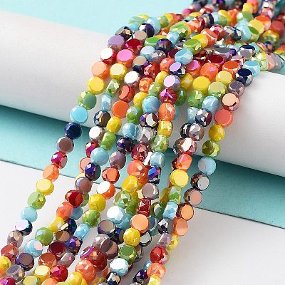 Electroplate Glass Beads EGLA-P056-01B-1