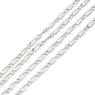 Anti-Tarnish Rhodium Plated 925 Sterling Silver Figaro Chains STER-F052-15P-1