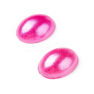 ABS Plastic Imitation Pearl Cabochons X-SACR-R755-8x6mm-ZM-1