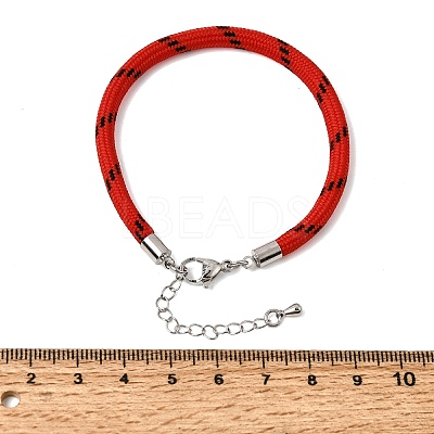 Braided Round Polyester Cord Bracelet Makings FB-CBAEDA0-01P-27-1