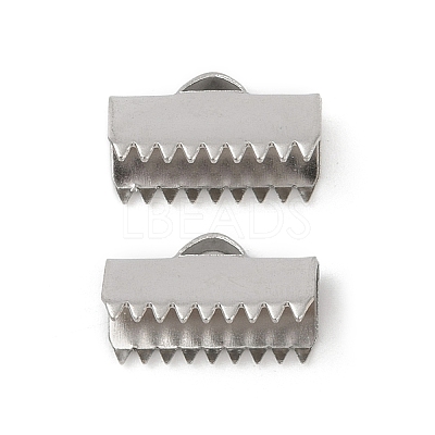 304 Stainless Steel Ribbon Crimp Ends STAS-E471-05K-P-1