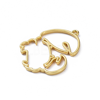 Zinc Alloy Open Back Bezel Pendants X-PALLOY-D580-05G-J-1