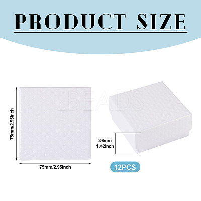 Rhombus Textured Cardboard Gift Storage Boxes LS-CON-TAC0010-03B-01-1