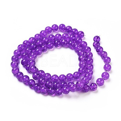 Crackle Glass Beads Strands X-CCG-Q001-10mm-12-1