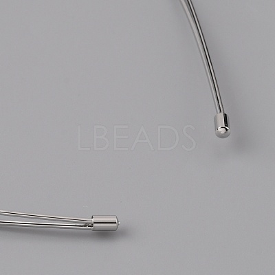 Alloy Double Hair Band Findings AJEW-WH0304-25A-P-1