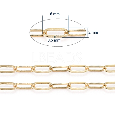 Soldered Brass Paperclip Chains CHC-G005-06G-1