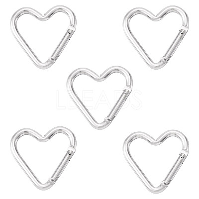 5Pcs Zinc Alloy Spring Gate Rings FIND-TA0009-73O-1