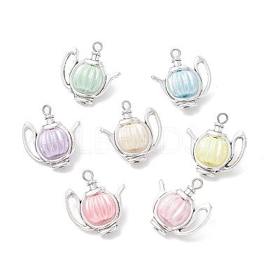 Acrylic & Tibetan Style Alloy Pendants PALLOY-JF04324-1