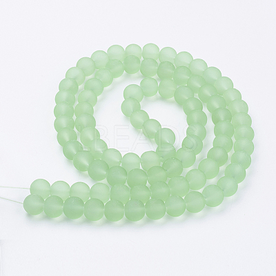 Baking Paint Transparent Glass Bead Strands X-GLAA-S031-10mm-29-1