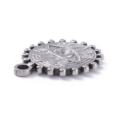 Tarnish Resistant 304 Stainless Steel Pendant Rhinestone Cabochons STAS-P288-13P-1