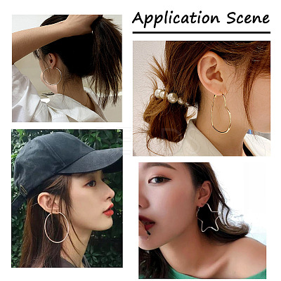201 Stainless Steel Hoop Earrings Sets EJEW-PJ0001-02-1