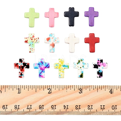 120Pcs 13 Colors Dyed Synthetic Turquoise Beads Sets G-FS0005-84-1
