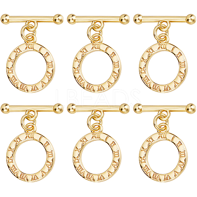 15Pcs Brass Toggle Clasps KK-BBC0023-28-1
