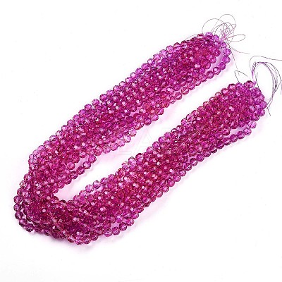 Baking Paint Transparent Glass Beads Strands DGLA-A035-T10mm-A03-1