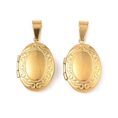 316 Stainless Steel Locket Pendants STAS-K321-05G-1