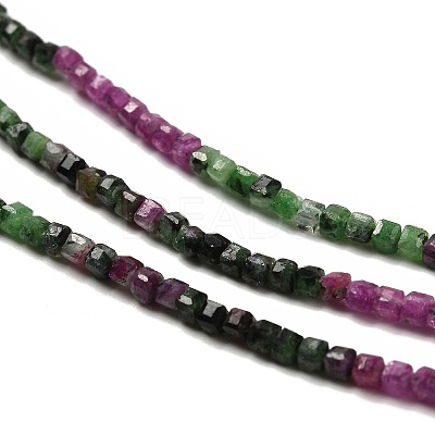 Natural Ruby in Zoisite Beads Strands G-K373-A02-01-1