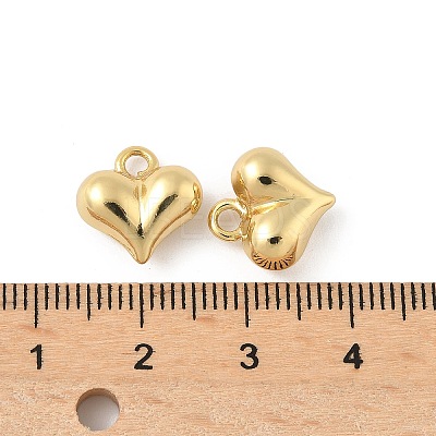 Heart Brass Charms KK-M327-02A-G-1