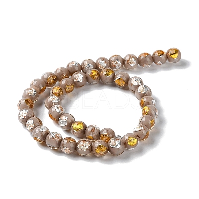 Handmade Gold & Silver Foil Lampwork Beads GLAA-G107-07B-07-1