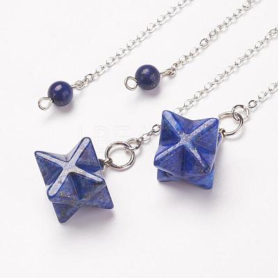 Chakra Natural Lapis Lazuli Dowsing Pendulums G-F516-01E-1