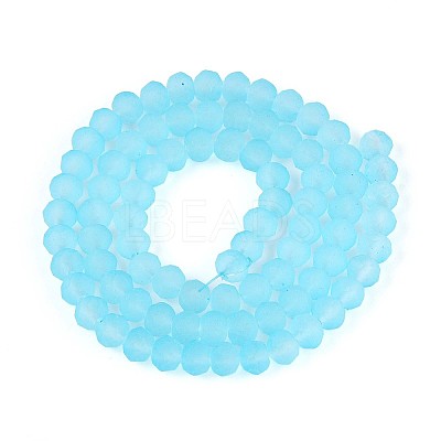 Baking Paint Frosted Glass Beads Strands X-FGLA-N003-6mm-02-1