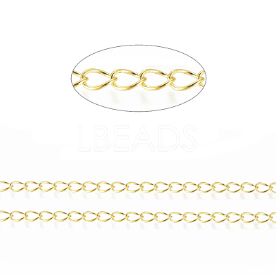 Brass Twisted Chains X-CHC-Q001-5x4mm-G-1