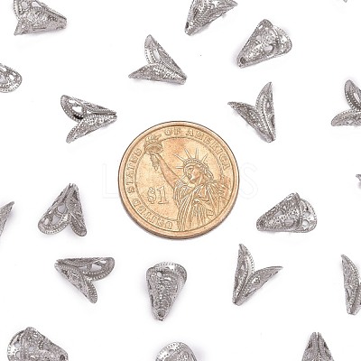Tarnish Resistant Apetalous 316 Surgical Stainless Steel Cone Bead Caps STAS-M257-02-1