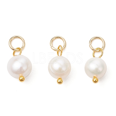 Natural Cultured Freshwater Pearl Two Sides Polished Charms PALLOY-JF04036-01-1