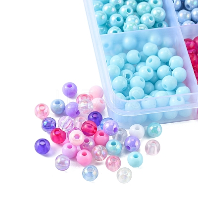 120G 24 Style Transparent & Opaque Acrylic Beads OACR-FS0001-21-1